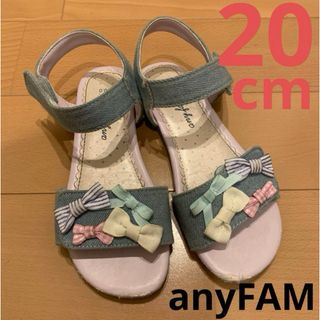 エニィファム(anyFAM)のanyFAMリボンサンダル　マジックテープ　20cm リボン(サンダル)