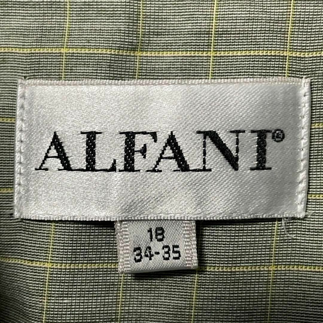 ALFANI アメリカ古着 ビックサイズ 長袖チェックシャツ グリーン メンズ メンズのトップス(シャツ)の商品写真