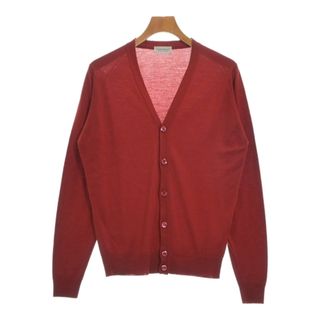 ジョンスメドレー(JOHN SMEDLEY)のJOHN SMEDLEY ジョンスメドレー カーディガン M 赤 【古着】【中古】(カーディガン)