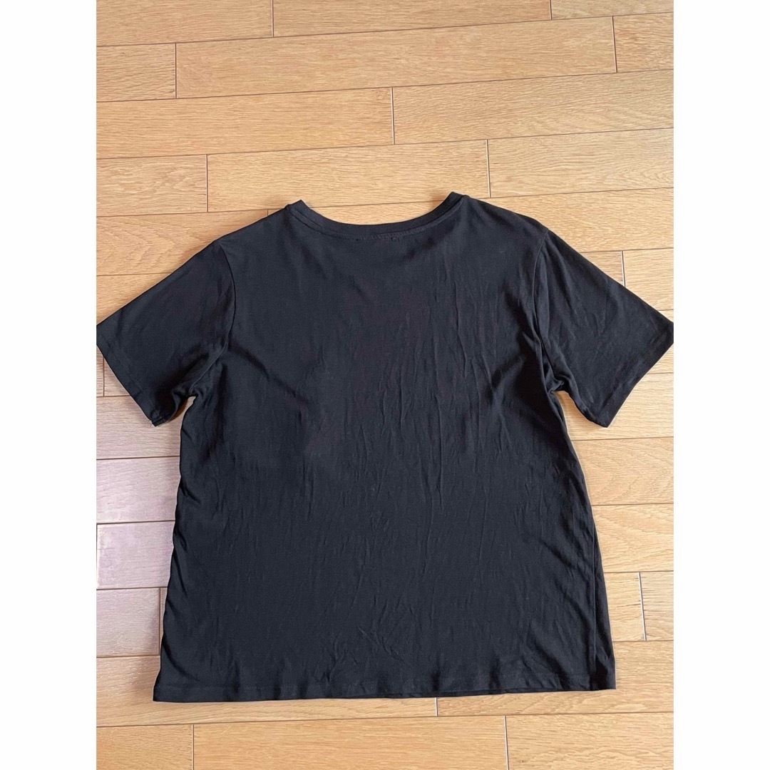 ZARA(ザラ)のザラ ZARA ポケットフリルTシャツ 半袖 コットン ブラック レディース M レディースのトップス(Tシャツ(半袖/袖なし))の商品写真