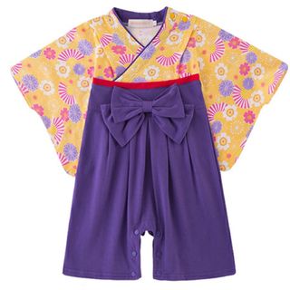 袴　キッズ　ベビー　ロンパース　95cm(和服/着物)