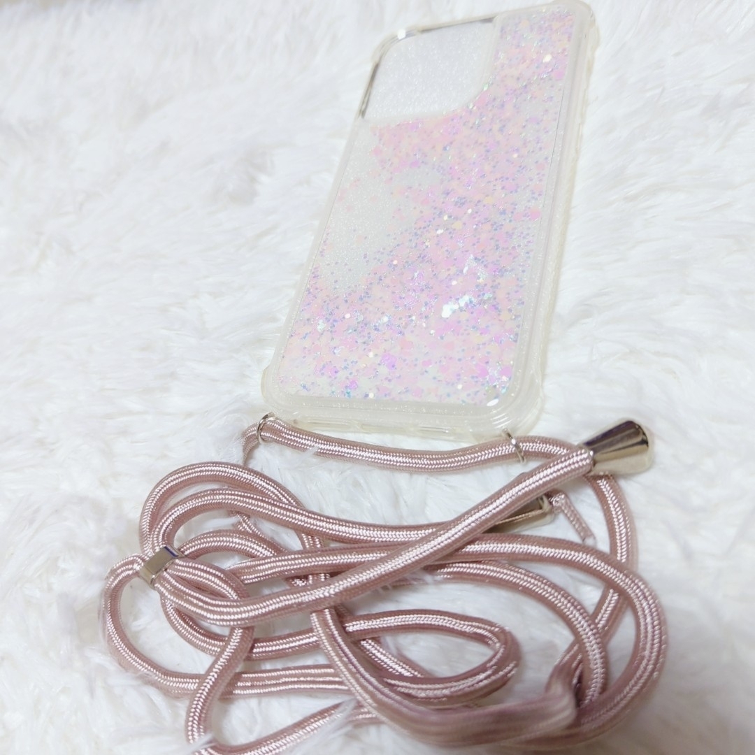 ❤️iPhone14ProMax 流スパンコール ピンクショルダーケース スマホ/家電/カメラのスマホアクセサリー(iPhoneケース)の商品写真