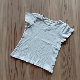 バースデイ(バースデイ)のバースデイ　オーガニックコットン　半袖Tシャツ　生成り　110サイズ(Tシャツ/カットソー)