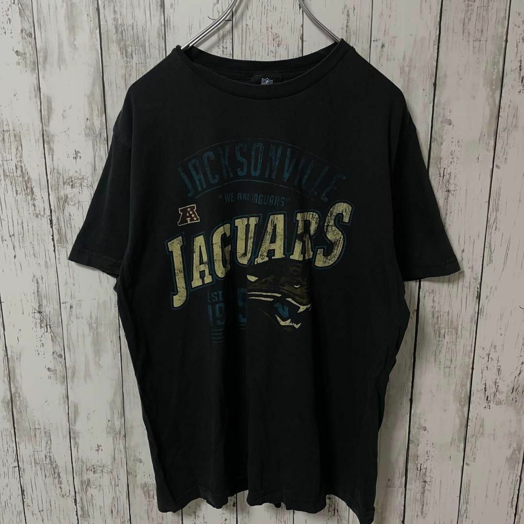 NFL アメリカ古着 ジャガーズプリントTシャツ ブラック メンズ アメフト メンズのトップス(Tシャツ/カットソー(半袖/袖なし))の商品写真