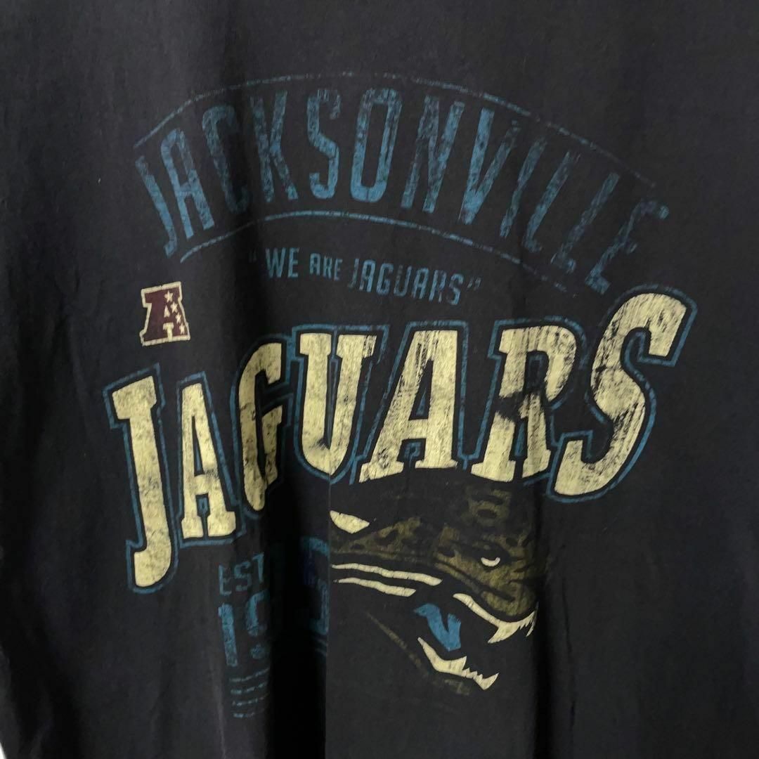 NFL アメリカ古着 ジャガーズプリントTシャツ ブラック メンズ アメフト メンズのトップス(Tシャツ/カットソー(半袖/袖なし))の商品写真