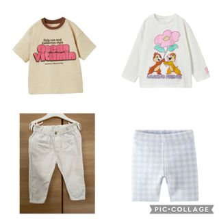 ザラキッズ(ZARA KIDS)のZARA   Tシャツ　パンツ 12-18m 86cm   4点セット(Tシャツ/カットソー)