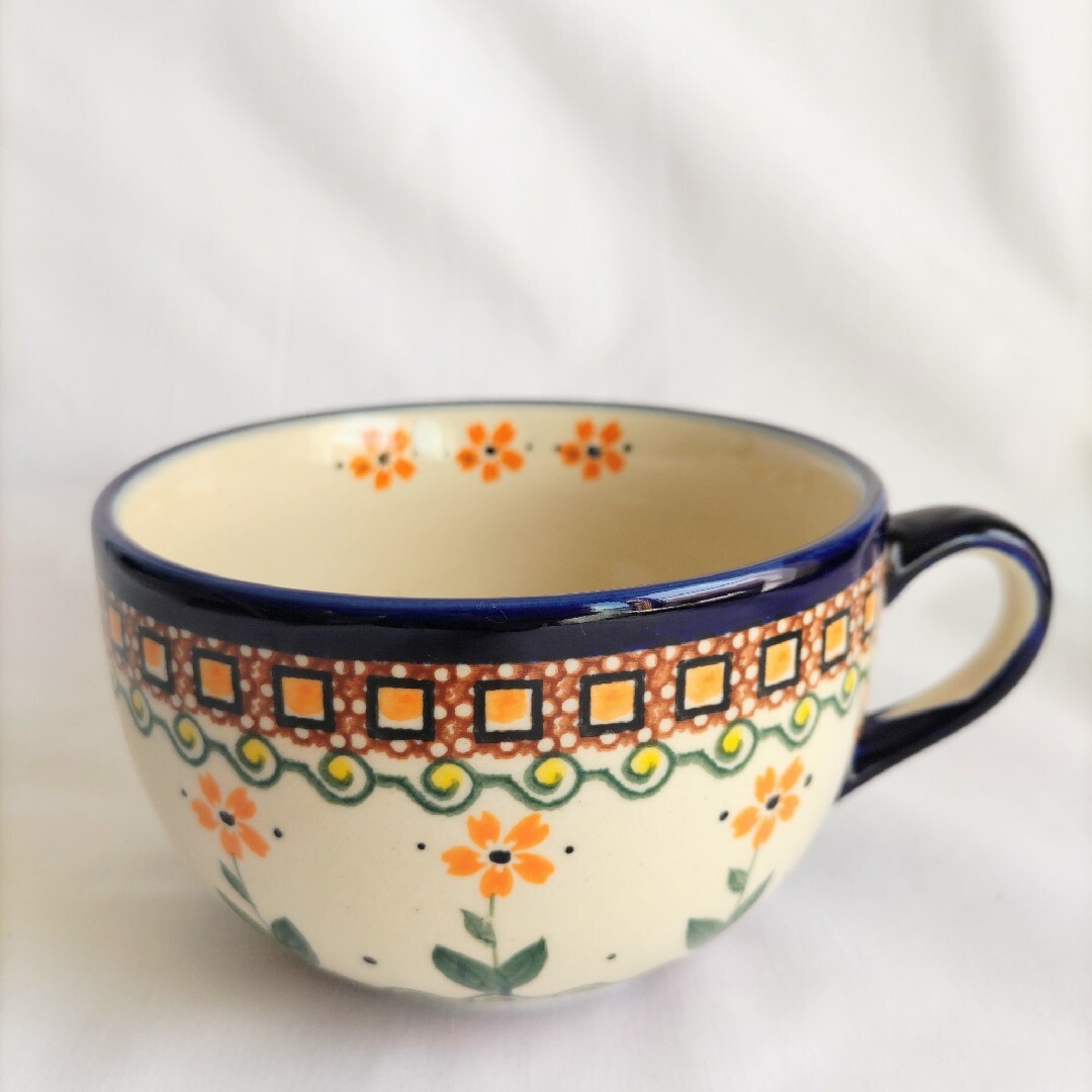 Polish Pottery(ポーリッシュポタリー)のポーリッシュポタリー　ミレナ社　スープマグカップ450ml インテリア/住まい/日用品のキッチン/食器(グラス/カップ)の商品写真