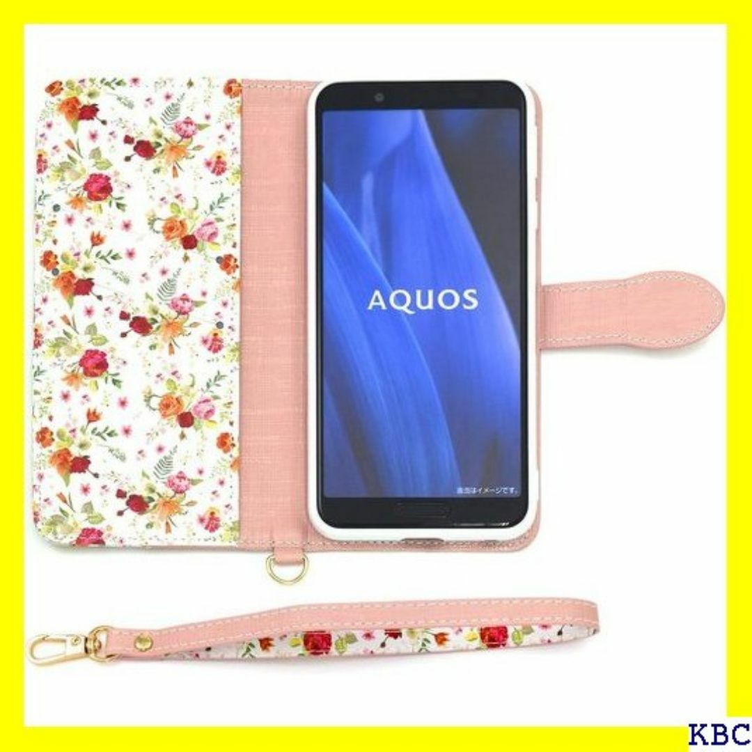 AQUOS sense3 ケース 手帳型 SH-02M ナ つき ピンク 101 スマホ/家電/カメラのスマホ/家電/カメラ その他(その他)の商品写真