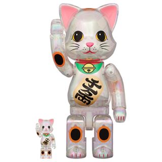 メディコムトイ(MEDICOM TOY)のNY@BRICK 招き猫 千万両 透明メッキ 100%&400%ニャーブリック(その他)