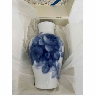 オオクラトウエン(大倉陶園)の新品未使用　大倉陶園 ブルーローズ 28cm 花瓶  高島屋(花瓶)