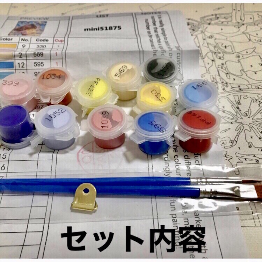 数字絵　ペイントバイナンバー　油絵　ぬりえ　可愛いインコたち ハンドメイドのインテリア/家具(アート/写真)の商品写真