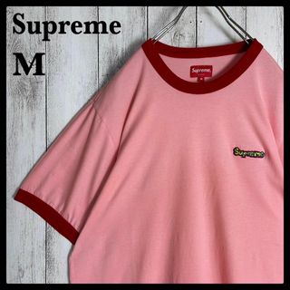 シュプリーム(Supreme)の【希少カラー】シュプリーム☆ワンポイント刺繍ロゴ入りリンガーTシャツ 入手困難(Tシャツ/カットソー(半袖/袖なし))