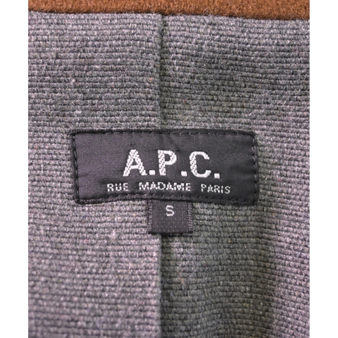 A.P.C. アーペーセー ステンカラーコート S 茶 【古着】【中古】 メンズのジャケット/アウター(ステンカラーコート)の商品写真