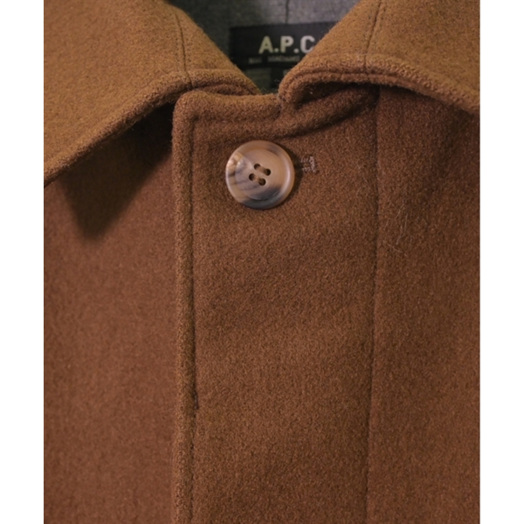 A.P.C. アーペーセー ステンカラーコート S 茶 【古着】【中古】 メンズのジャケット/アウター(ステンカラーコート)の商品写真