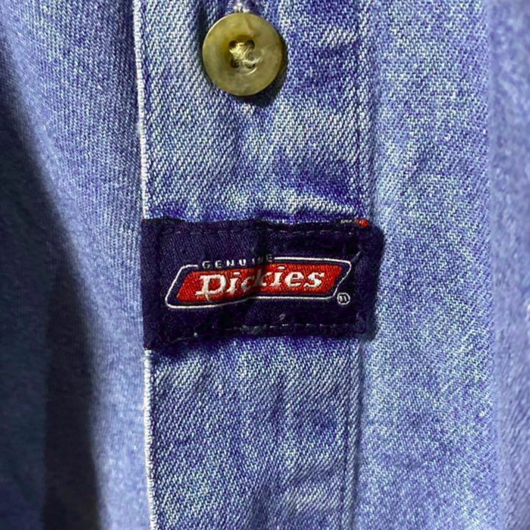 Dickies(ディッキーズ)のUSA古着 ディッキーズ デニム 90s ボタンダウンシャツ 長袖 シャツ メンズのトップス(シャツ)の商品写真