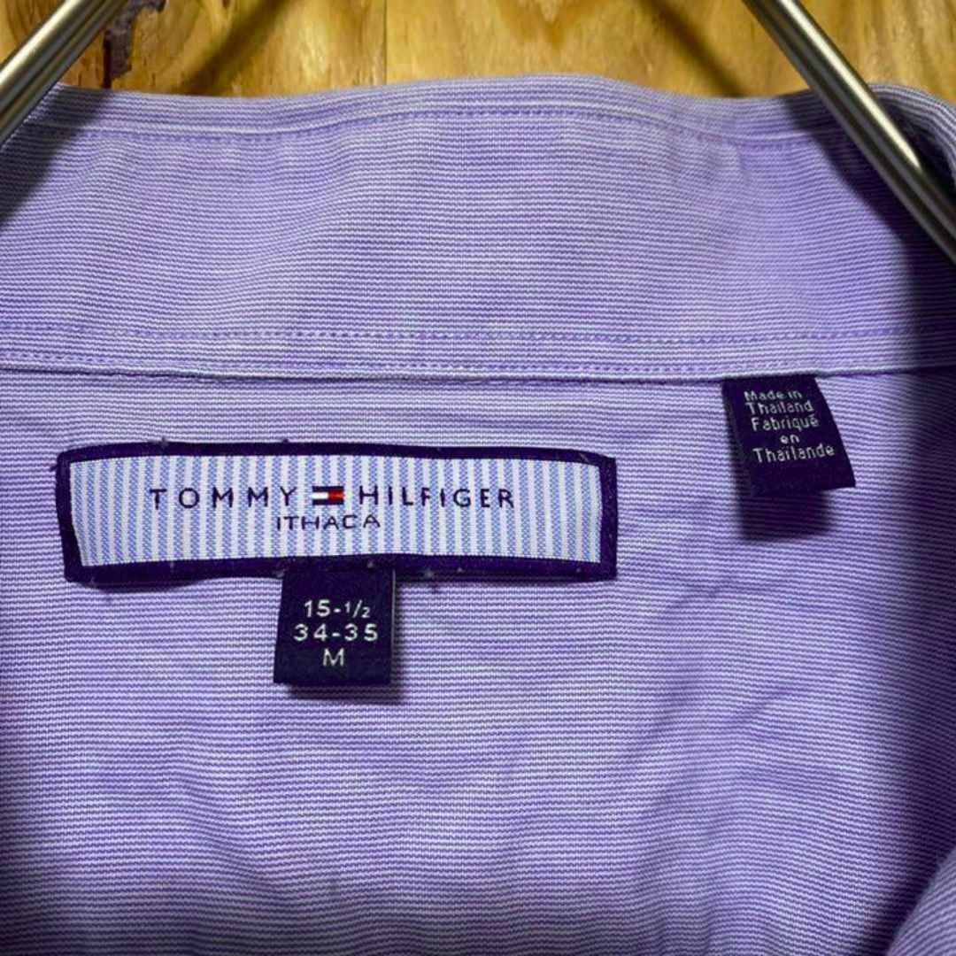 TOMMY HILFIGER(トミーヒルフィガー)のトミーヒルフィガー ブルー USA古着 90s ストライプシャツ 長袖 シャツ メンズのトップス(シャツ)の商品写真