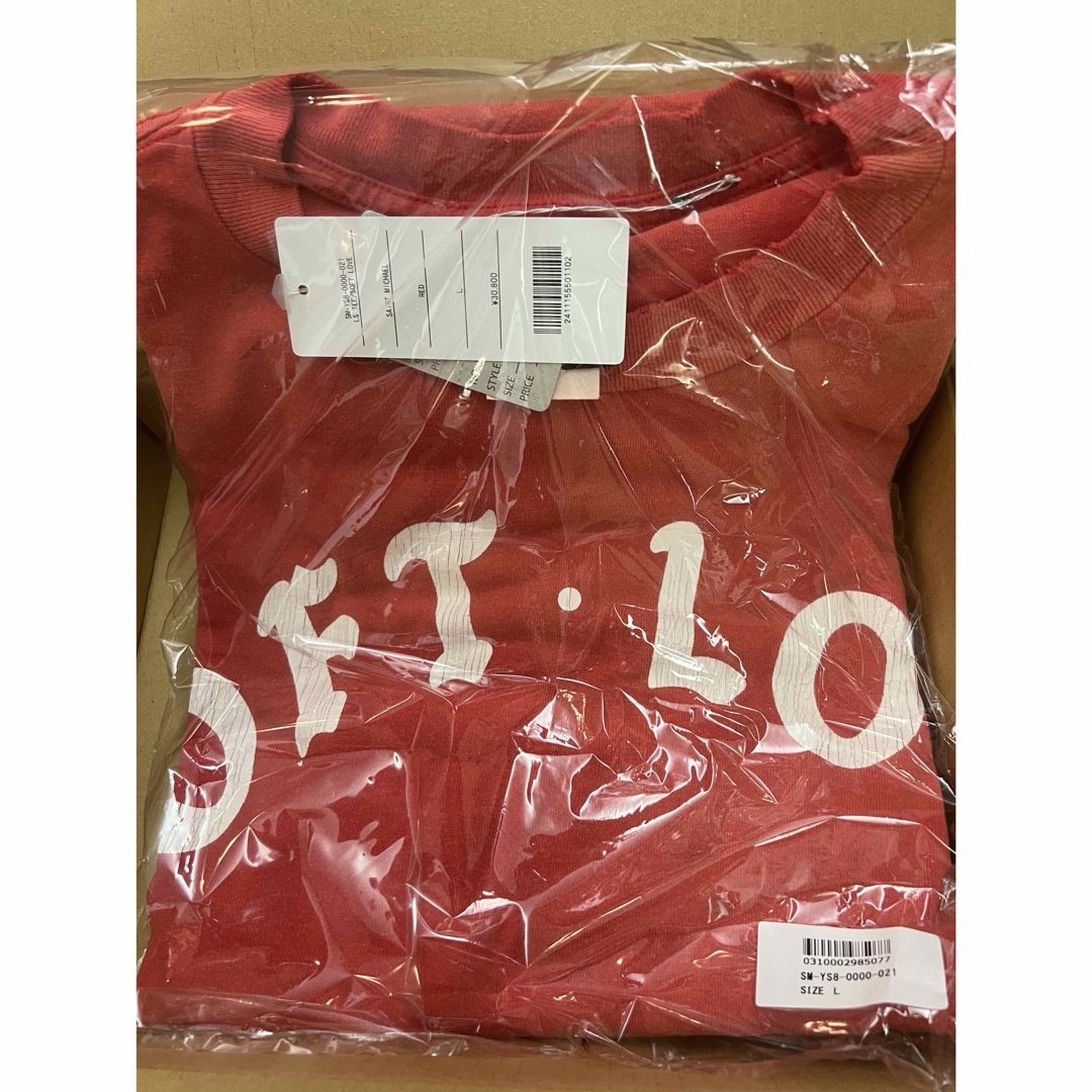 READYMADE(レディメイド)のセントマイケル LS TEE/SOFT LOVE / RED 【Lサイズ】 メンズのトップス(Tシャツ/カットソー(七分/長袖))の商品写真