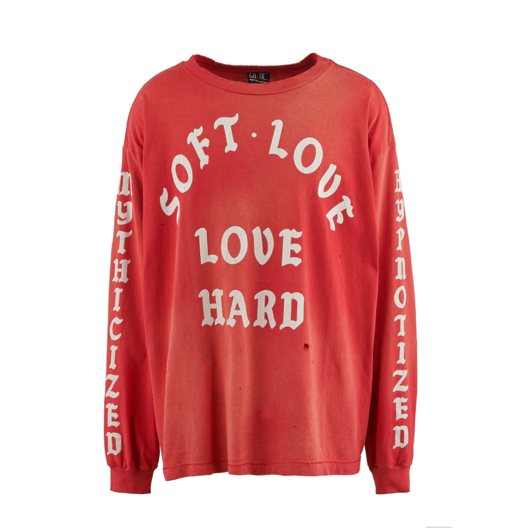 READYMADE(レディメイド)のセントマイケル LS TEE/SOFT LOVE / RED 【Lサイズ】 メンズのトップス(Tシャツ/カットソー(七分/長袖))の商品写真