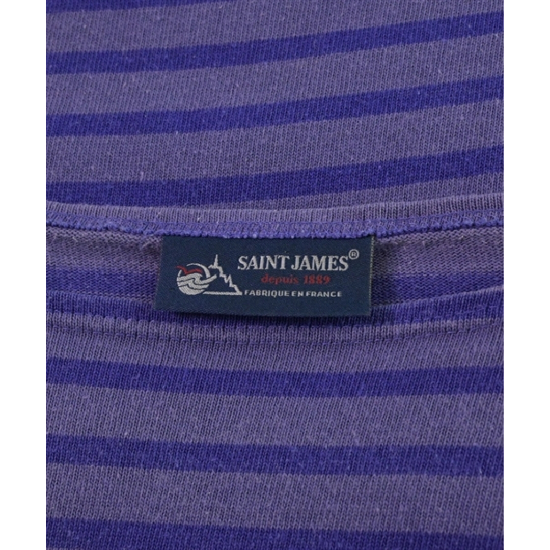 SAINT JAMES(セントジェームス)のSAINT JAMES Tシャツ・カットソー L 紫系(ボーダー) 【古着】【中古】 メンズのトップス(Tシャツ/カットソー(半袖/袖なし))の商品写真