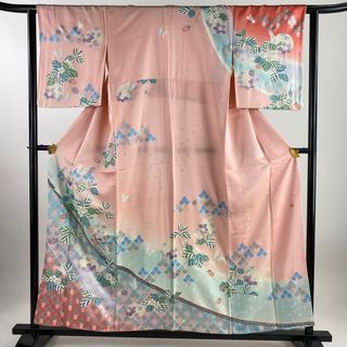 訪問着 身丈156cm 裄丈62cm 正絹 秀品 【中古】(着物)