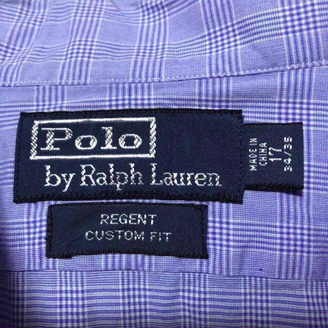 POLO RALPH LAUREN(ポロラルフローレン)のUSA古着 90s スカイブルー チェック ポロ ラルフローレン 長袖 シャツ メンズのトップス(シャツ)の商品写真