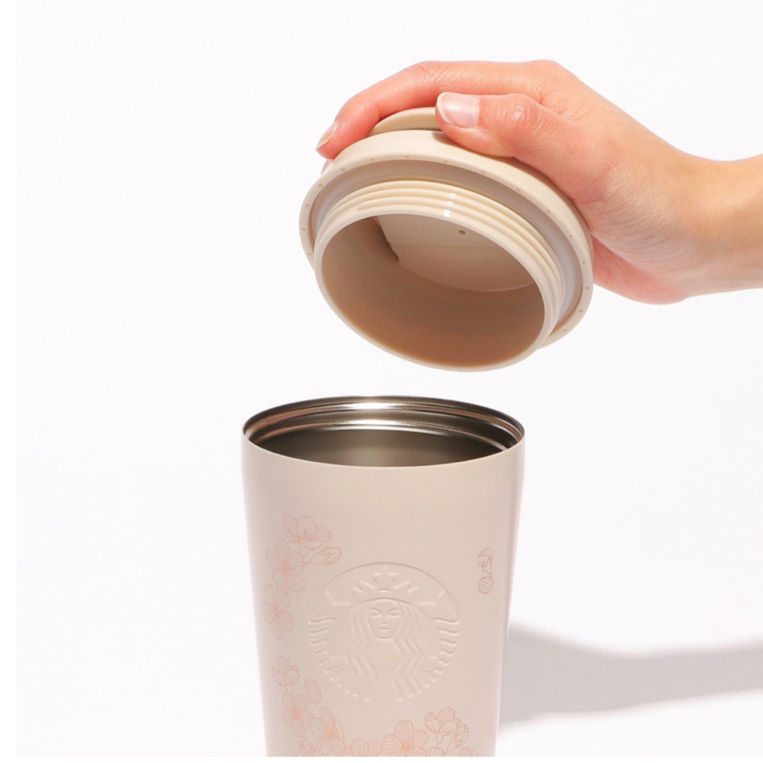 Starbucks(スターバックス)のスタバ　SAKURA2024ステンレスTOGOロゴタンブラーグレース　355ml インテリア/住まい/日用品のキッチン/食器(タンブラー)の商品写真