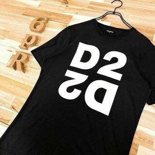 DSQUARED2 - 【ディースクエアード】Dsquared2 ダブルD2ロゴ 半袖Tシャツ 黒×白