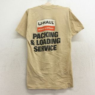 古着 半袖 ビンテージ Tシャツ キッズ ボーイズ 子供服 80年代 80s UHAUL サービス クルーネック ベージュ カーキ 24apr13(シャツ/カットソー)