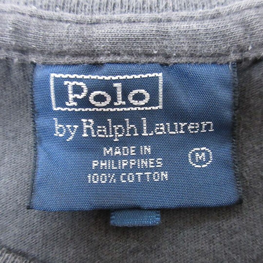 Ralph Lauren(ラルフローレン)のL★古着 ラルフローレン Ralph Lauren 半袖 ブランド Tシャツ メンズ 90年代 90s ビッグロゴ コットン クルーネック 濃グレー 24apr13 中古 メンズのトップス(Tシャツ/カットソー(半袖/袖なし))の商品写真