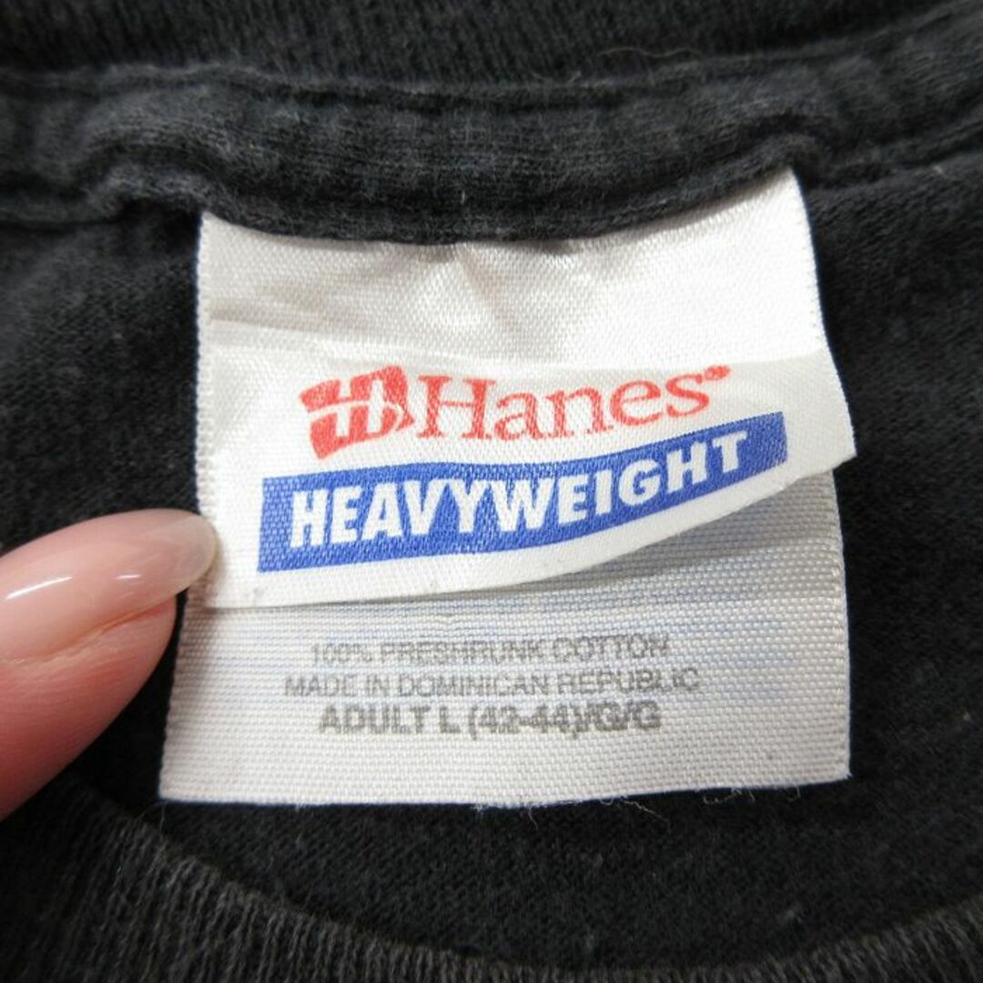 Hanes(ヘインズ)のL★古着 ヘインズ Hanes 半袖 ビンテージ ロック バンド Tシャツ メンズ 00年代 00s アベンジドセブンフォールド アヴェンジドセヴンフォールド コットン クルーネック 黒 ブラック 24apr13 中古 メンズのトップス(Tシャツ/カットソー(半袖/袖なし))の商品写真