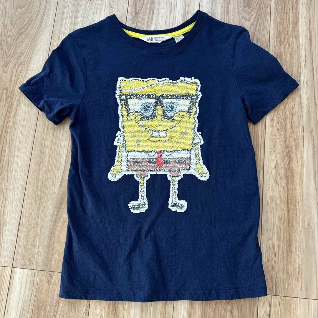 H&M Tシャツ　スポンジボブ キッズ/ベビー/マタニティのキッズ服男の子用(90cm~)(Tシャツ/カットソー)の商品写真