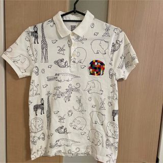 グラニフ(Design Tshirts Store graniph)のSSサイズ　グラニフ　象のエルマー　アニマル柄　ポロシャツ　美品☆(ポロシャツ)