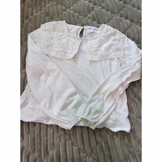 ザラキッズ(ZARA KIDS)のZARAキッズ　白トップス　160cm 襟付き(Tシャツ/カットソー)