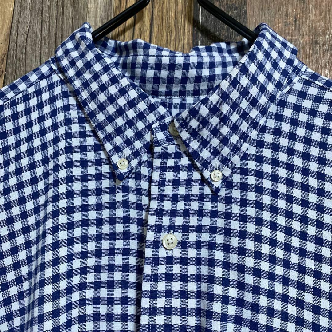 POLO RALPH LAUREN(ポロラルフローレン)のポロラルフローレン メンズ 長袖 ボタンダウン シャツ ロゴ チェック2XL古着 メンズのトップス(シャツ)の商品写真