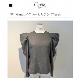 cygne シーニュ　とんがりトップス　グレー　サイズ1(シャツ/ブラウス(長袖/七分))