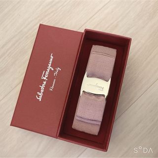 未使用 Ferragamo Salvatore フェラガモ バレッタ 髪留め 