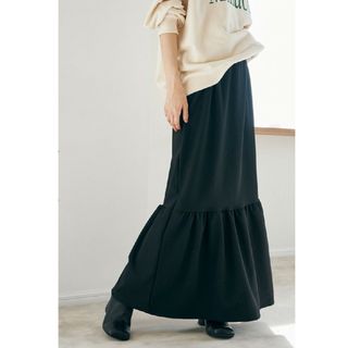 marjour RIB TIERED SKIRT マージュール ロングスカート(ロングスカート)