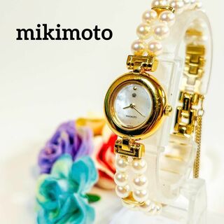 ミキモト(MIKIMOTO)の【送料無料】i297 mikimoto ミキモト JAL ステンレス ゴールド(腕時計)