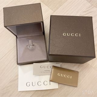 美品 GUCCI  Gモチーフ ダイヤモンド K18WG 750 5.5～6号