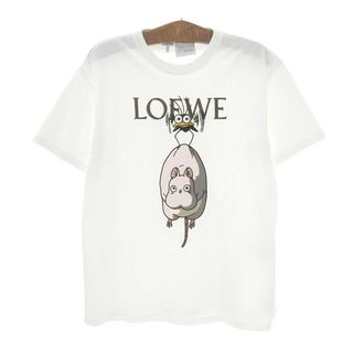 LOEWE - ロエベ スタジオジブリ コラボ 千と千尋の神隠し 湯バード Tシャツ S928Y22J08 メンズ ホワイト LOEWE [美品] 【中古】 【アパレル・小物】