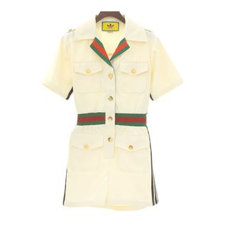 グッチ(Gucci)のグッチ アディダス コラボ ショート ジャンプスーツ 703000 レディース アイボリー GUCCI [美品] 【中古】 【アパレル・小物】(その他)