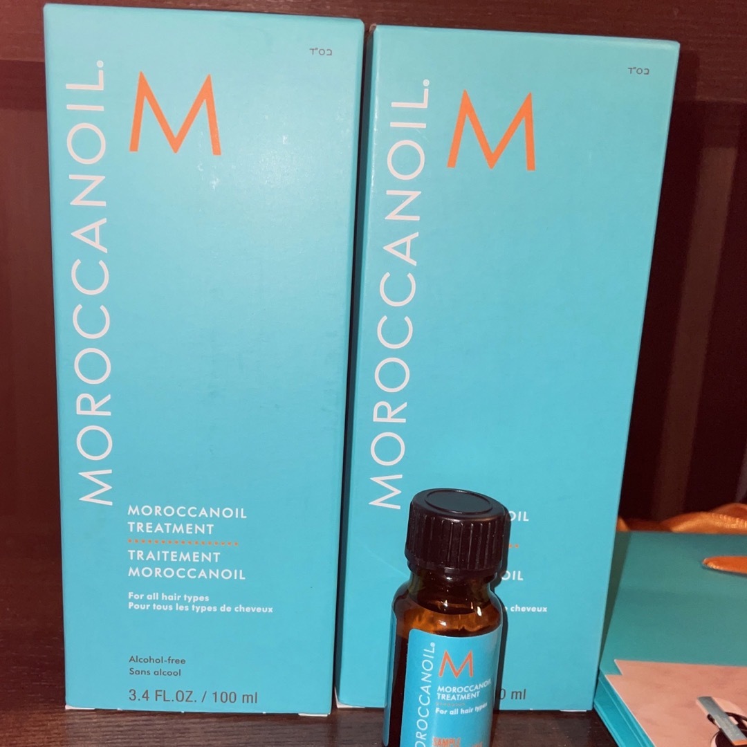 Moroccan oil(モロッカンオイル)のモロッカンオイル オイルポンプ付2本100ミリ　ミニ10m付 コスメ/美容のヘアケア/スタイリング(トリートメント)の商品写真