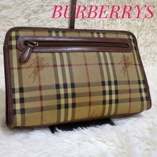 バーバリー(BURBERRY)の✨レア商品✨　バーバリーズ　クラッチバッグ　ノバチェック　シャドーホース　PVC(クラッチバッグ)