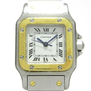 カルティエ(Cartier)のCartier(カルティエ) 腕時計 サントスガルベSM W20057C4 レディース SS×K18YG/旧型バックル/要OH 白(腕時計)