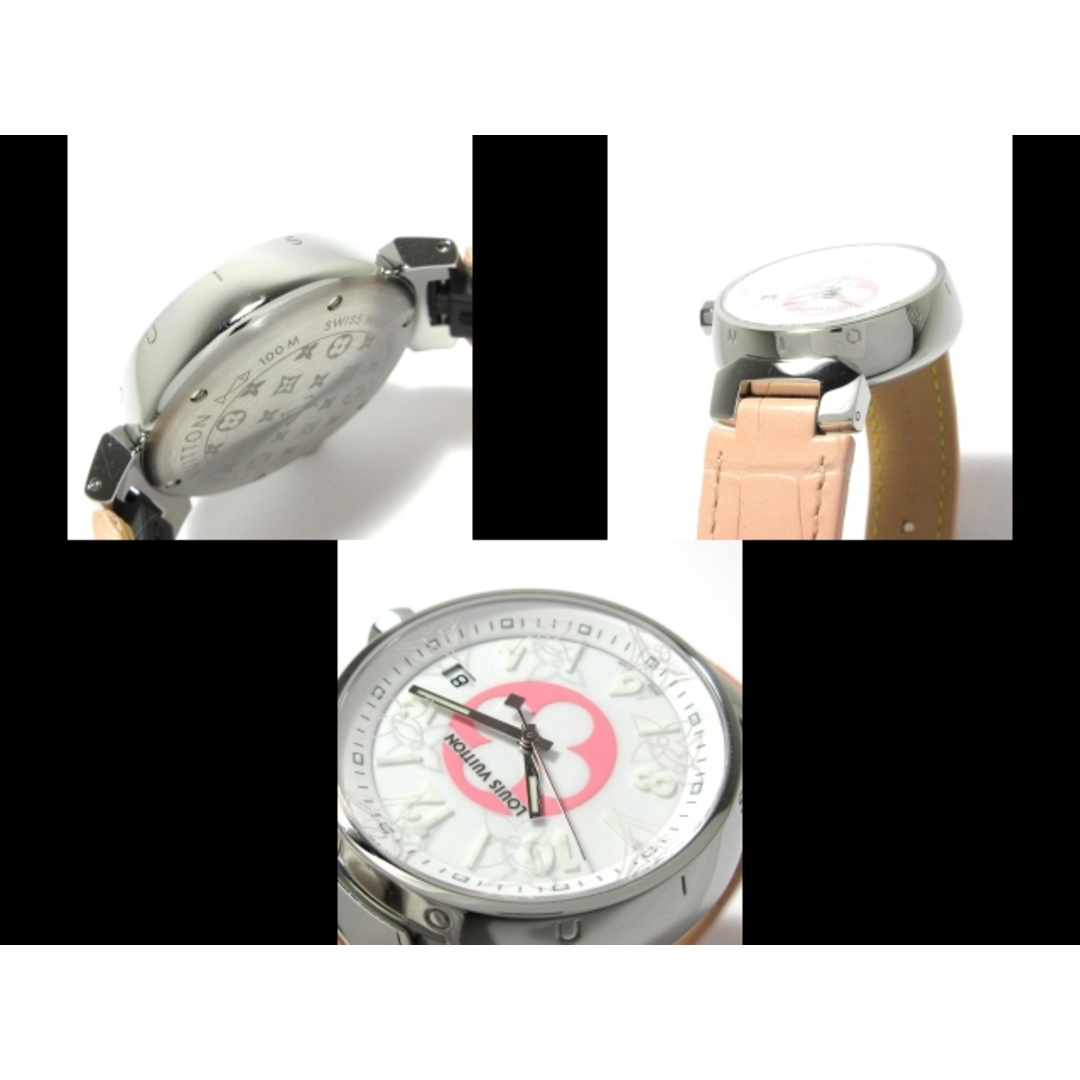 LOUIS VUITTON(ルイヴィトン)のLOUIS VUITTON(ヴィトン) 腕時計 タンブール QA008 レディース 革ベルト 白 レディースのファッション小物(腕時計)の商品写真