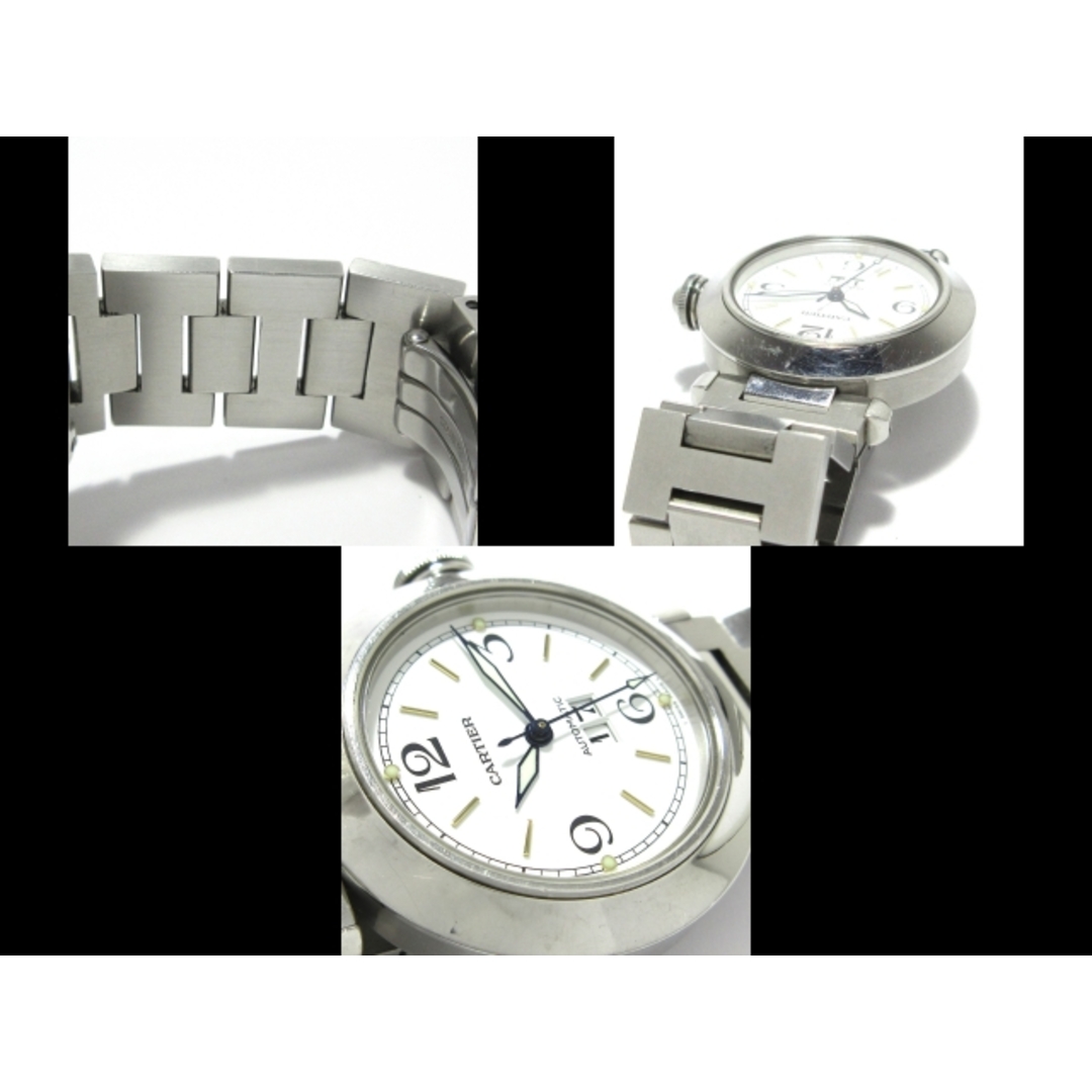 Cartier(カルティエ)のCartier(カルティエ) 腕時計 パシャCビッグデイト W31044M7 ボーイズ SS 白 レディースのファッション小物(腕時計)の商品写真