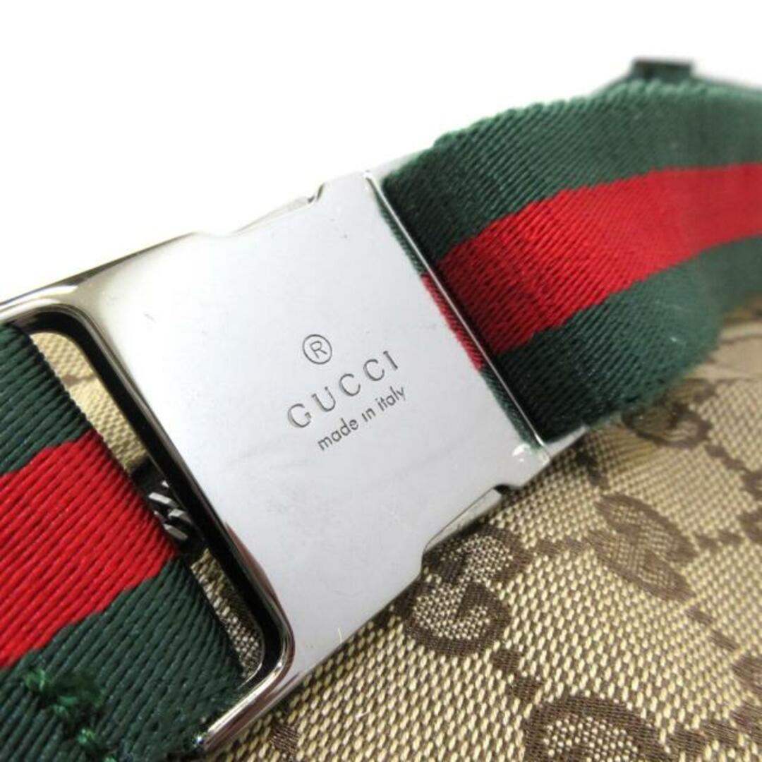 Gucci(グッチ)のGUCCI(グッチ) ウエストポーチ GG柄/シェリー 28566 ベージュ×ダークブラウン×マルチ ジャガード×レザー レディースのバッグ(ボディバッグ/ウエストポーチ)の商品写真