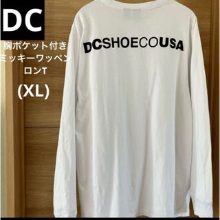 ディーシー(DC)のDC☆ DC SHOECOUSA胸 ポケット ミッキー ロンT(XL 長袖(Tシャツ/カットソー(半袖/袖なし))