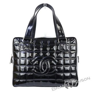 シャネル(CHANEL)のBランク【シャネル】ミニボストンバッグ/A19271/エナメル/パテント/チョコバー/ブラック/ココマーク/トートバッグ/CHANEL【中古】(ハンドバッグ)