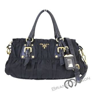 プラダ(PRADA)のBランク【プラダ】2WAYバッグ/ナッパゴーフル/BN1407/ブラック/ナイロン/PRADA【中古】(その他)